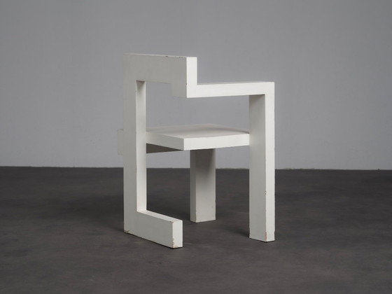 Chaise asymétrique moderniste en bois, Pays-Bas, années 1970 – Chaises de salle à manger, Wood (photo 5 of 9)