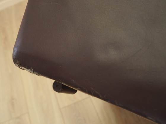 Image 1 of Fauteuil en cuir marron, design italien, années 1960, fabrication : Italie