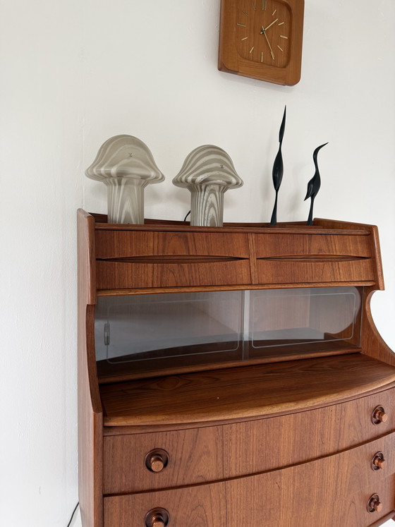 Image 1 of 2x vintage zebra mushroom table lamp, Peill & Putzler ‘70