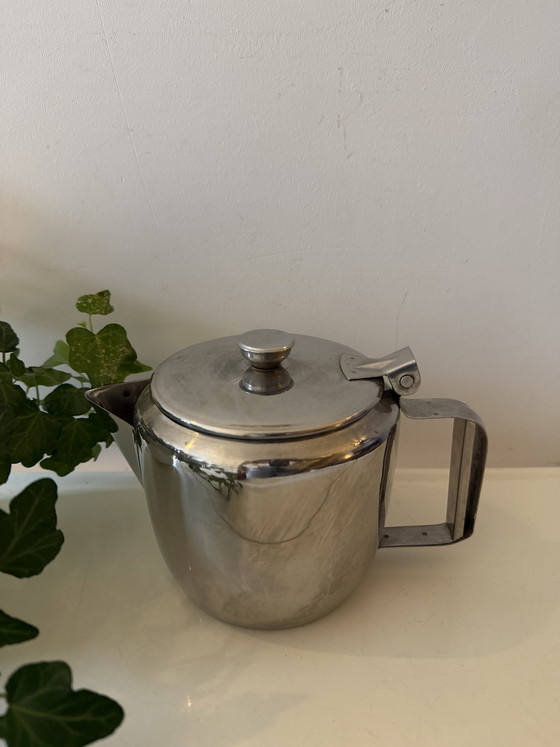 Image 1 of Chrome teapot from the 1970s