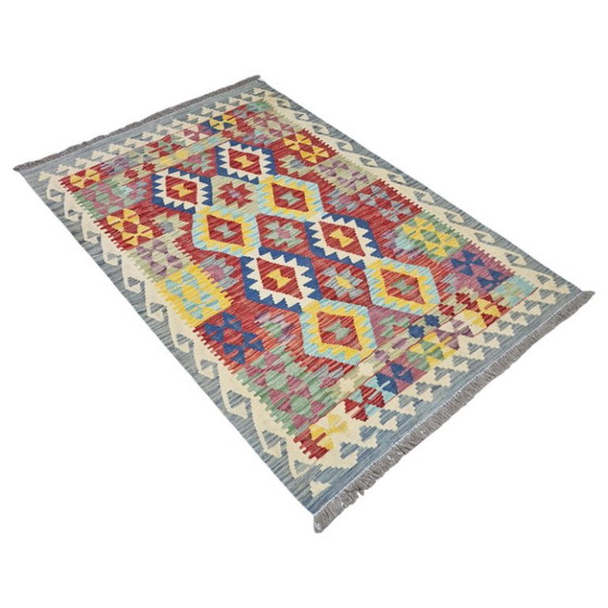 Antieke Maimana Afghaanse kilim – Handgesponnen wol – Dubbelzijdig – 186 x 128 cm – Vloerkleden en tapijten (photo 5 of 5)