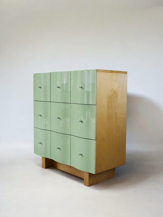 Image 1 of cassettiera vintage Vajer verde, Tomas Jelinek, Ikea 1995