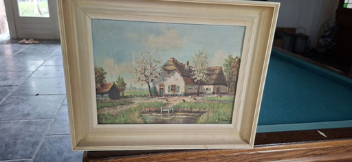 Farm landscape painting