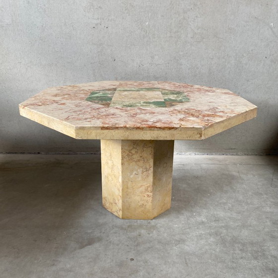 Image 1 of Vintage Marble Dining Table Italian Design