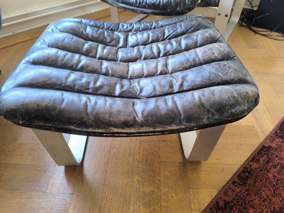 Image 1 of ILMARI LAPPALAINEN. Loungesessel + Hocker, Modell „Pulkka“, 19