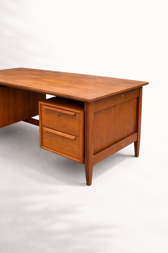 Image 1 of Teak desk boomerang desk