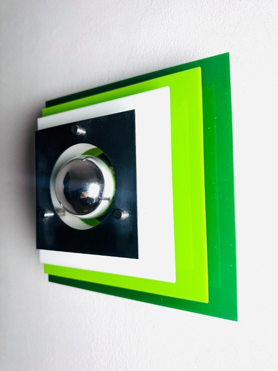 Image 1 of Lampada da parete piramidale multistrato di Hustadt Leuchten, Germania, anni '70