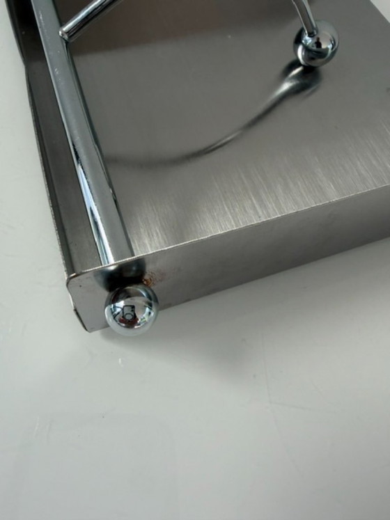 Porte-serviettes vintage en acier inoxydable avec poids – Accessoires de table (photo 12 of 13)