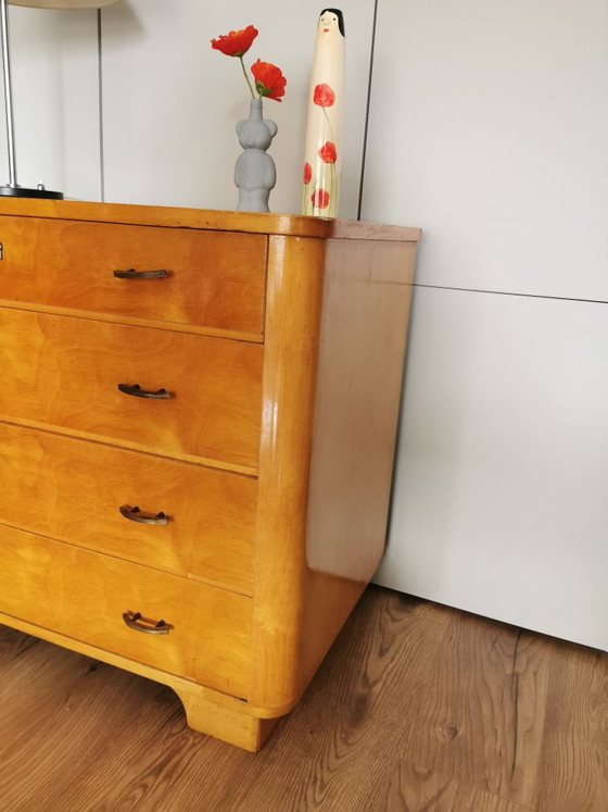 Vintage dressing table / commode / ladekast met spiegel – Ladekasten, Hout, Glas (photo 3 of 11)