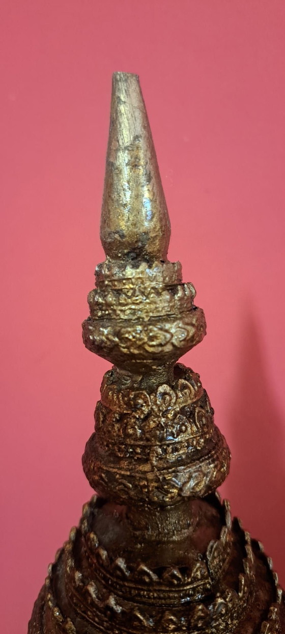 Ange thaïlandais antique, Sculptures, Bronze, Laiton, Doré (photo 6 sur 10)