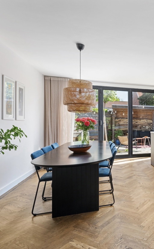 Solid oak dining table