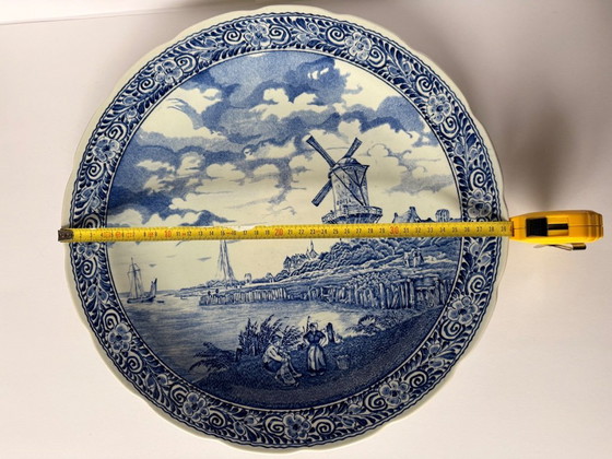 Image 1 of Boch Royal Sphinx porseleinen Delfts blauw decoratiebord 