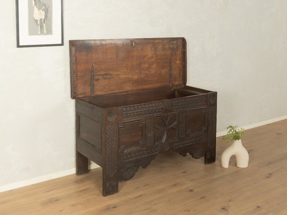 Grafschaft Eiken Kist uit 1748, Opbergkast, Hout, Metaal, Bruin, Rustic (foto 3 van 11)