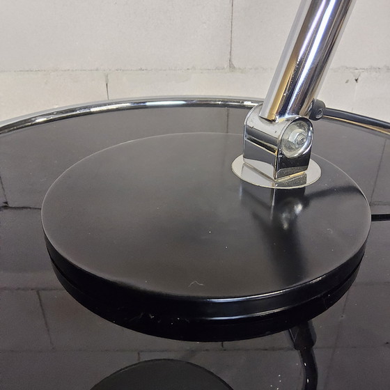 Image 1 of Vintage zwarte Bauhaus Herman Busquet - Hala - bureaulamp model 144 / mid century modern tafellamp 