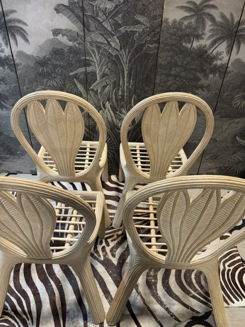 Image 1 of 4 VIVAI DEL SUD ROTAN BAMBOE EETKAMER STOELEN 