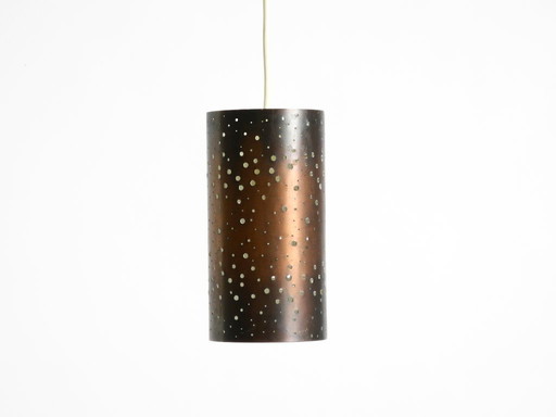 Beautiful mid-century pendant lamp made of metal and copper by Ernest Igl for Hillebrand