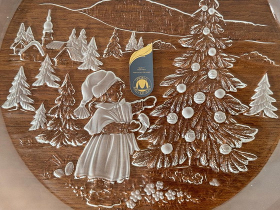 1x Large Vintage Walther Glass Christmas Serving Dish / Plate – Tableware (photo 6 of 7)