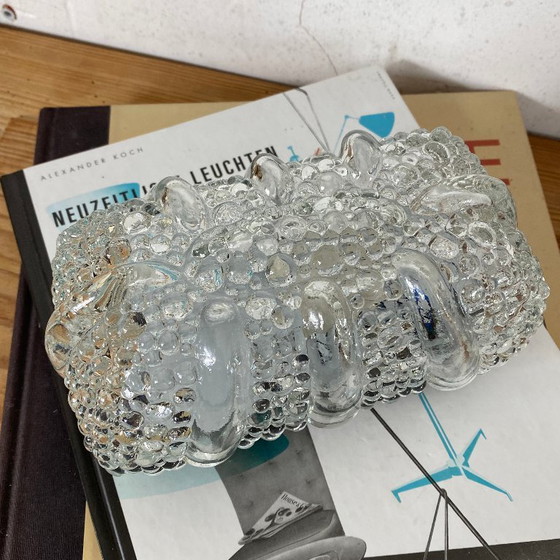 Rectangular wall/ceiling light, clear glass, vintage light fixture from the 1960s or 1970s – Wall lights (photo 2 of 8)