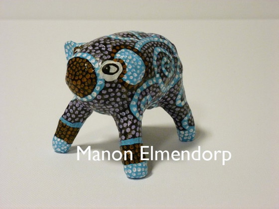 100% Handmade Fantasy Animal Figurine No. 46, Sculpture, Other, Multi Color (photo 6 of 6)