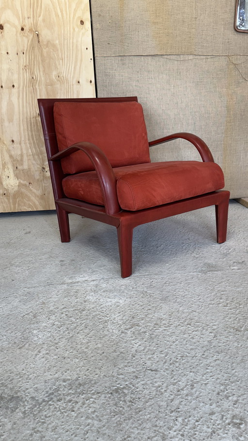 2x Siège en cuir Roche Bobois