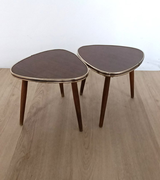 Image 1 of Conjunto de dos mesas auxiliares de los años cincuenta