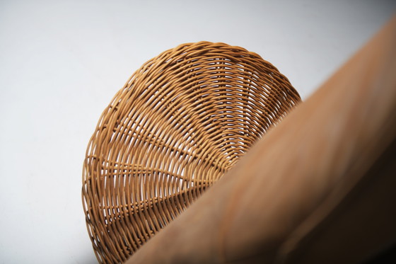 Image 1 of Chaise longue pivotante Delantra en cuir cognac par Gerard van den Berg pour Montis