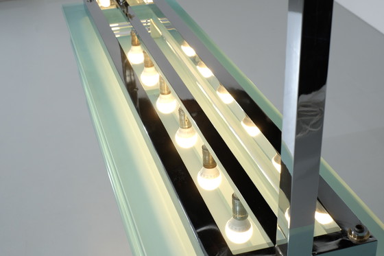 Image 1 of Large Glass Ceiling Hanging Chandelier, Italy 1970s