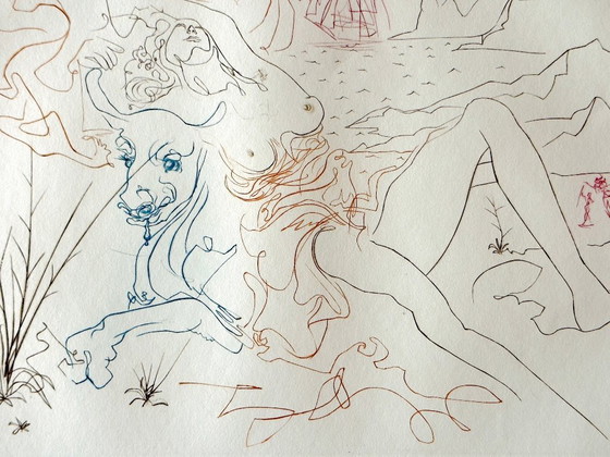 Salvador Dalí, Europa and the Bull (1973), Salvador Dali, Art Prints, Paper, White, Surrealism (photo 6 of 6)