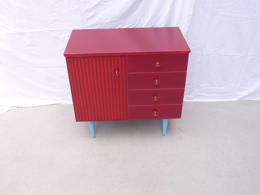 Vintage 1 Door 4 Drawer Chest