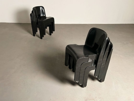 Six chaises empilables Universale, Joe Colombo pour Kartell 1967 – Chaises de salle à manger, Plastic (photo 9 of 9)