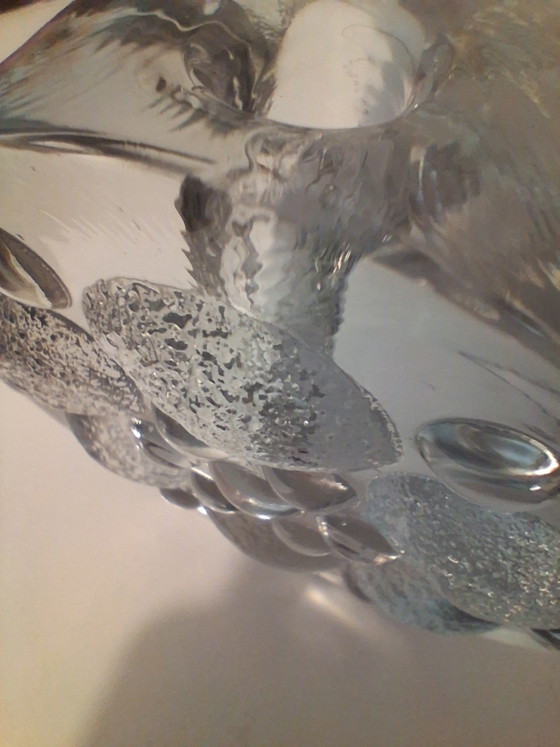 Image 1 of Vintage soliflore vase made of thick block glass, produced by the German manufacturer Walther Glas