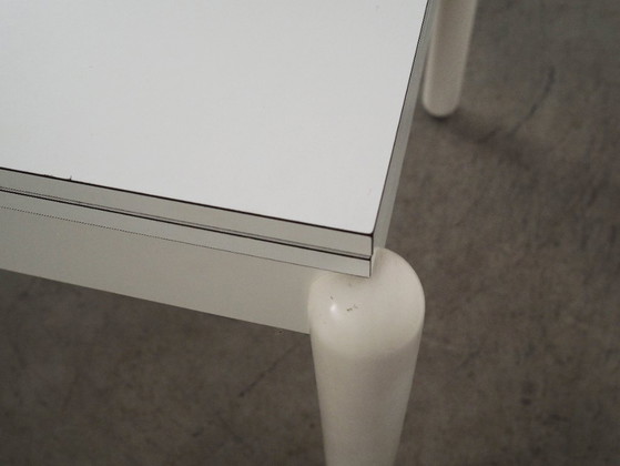Image 1 of White extendable table, Italian design, 1980s, made in Italy