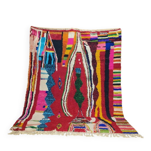 Berber Boujaad Teppich aus Marokko aus Wolle – 280 × 210 cm – abstrakte Muster