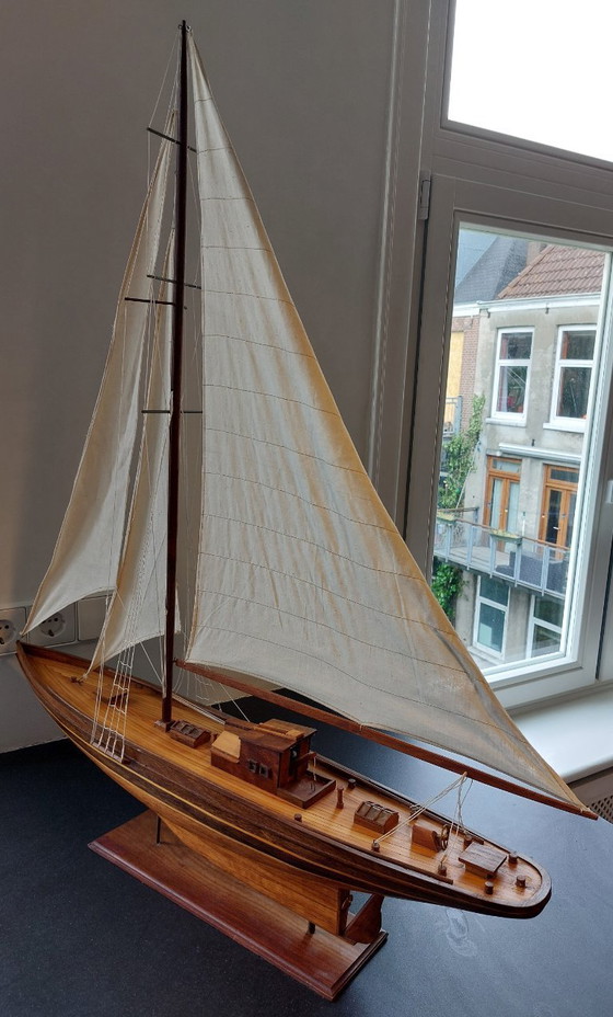 Image 1 of Vintage handgemaakt houten modelschip – Shackleton's Endurance (96 cm)