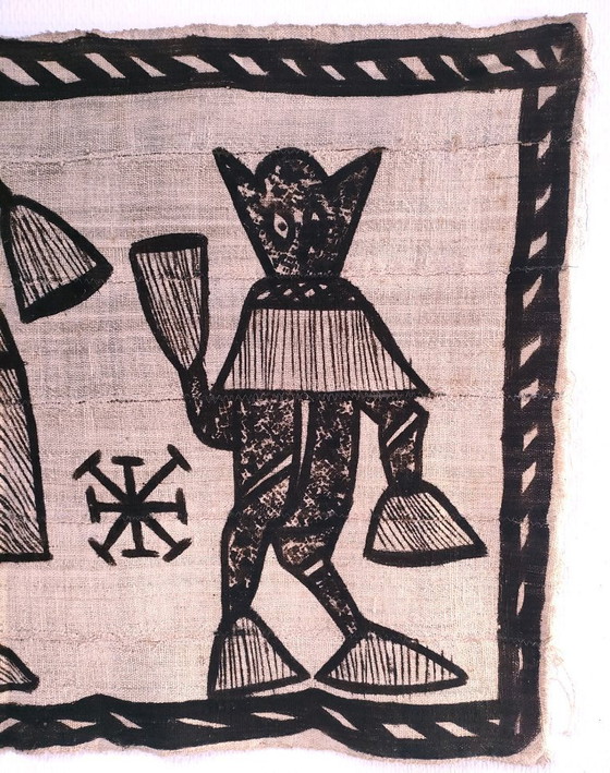 Image 1 of korhogo senoufo wandkleed vintage canvas