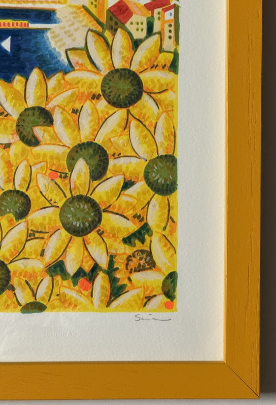 1. Mimmo Sciarrano silkscreen, 25x70cm Marina Di Sorrento in frame – Lithographs & prints, Paper (photo 3 of 6)