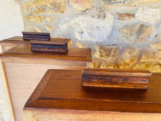 Image 1 of Eichenkommoden im Mid-Century-Modern-Stil, 1940er Jahre, 2er-Set