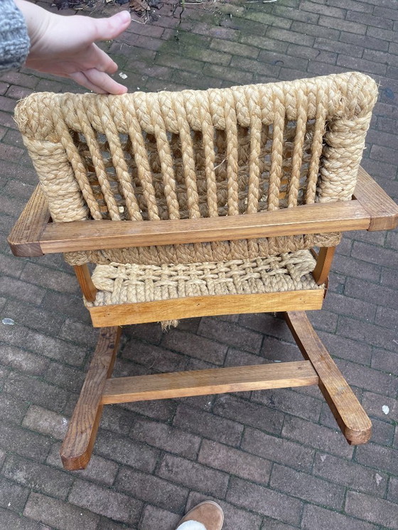 Image 1 of Fauteuil Bas van Pelt 1936 -chaise corde audoux minet