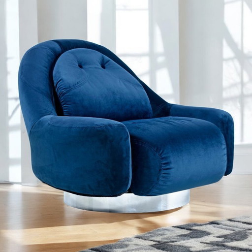 Sedia girevole restaurata Guido Faleschini per Mariani