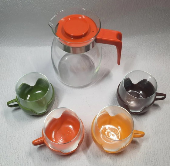 Image 1 of (W013) Mooie vintage Nederlands/Duitse koffie-/theeset – jaren ’70 retro!