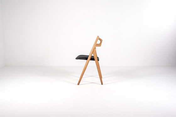 Image 1 of Sedie Sawbuck di Hans J. Wegner – Set di 5, modello CH29, quercia, anni '50