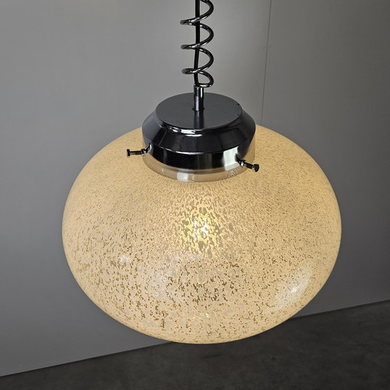 Image 1 of Vintage Italian Pendant Lamp Glass