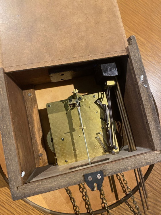 Image 1 of Duitse Junghans wandklok met gewichten – mechanisch, ca. 1950–1965