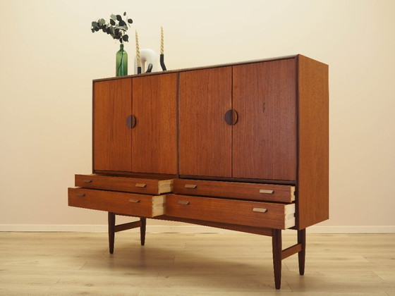 Image 1 of Teak highboard, Danish design, 1960s, made in Denmark