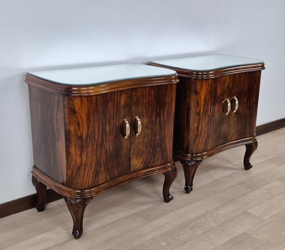 Image 1 of Art-Deco-Nachttische aus Florenz, 1934