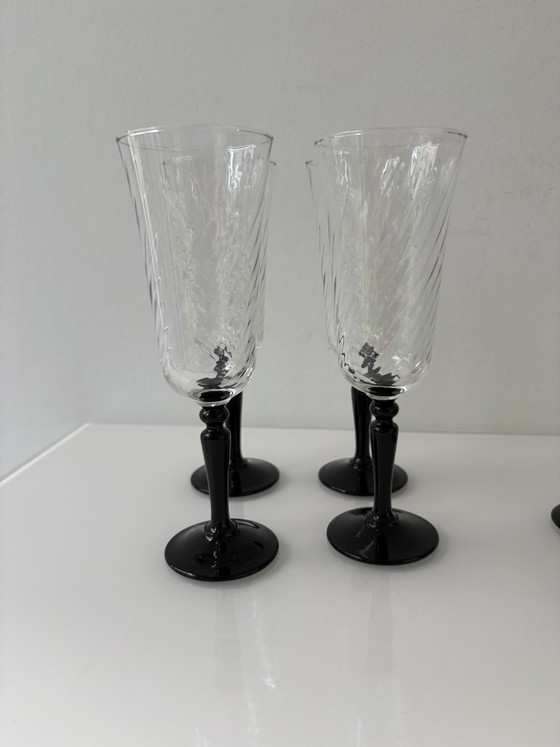 Image 1 of Vintage 70’s/80’s Luminarc France champagneflutes en digestiefglaasjes