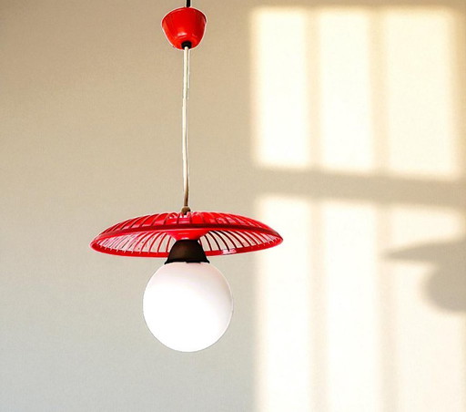 Retro red kitchen hanging pendant lamp