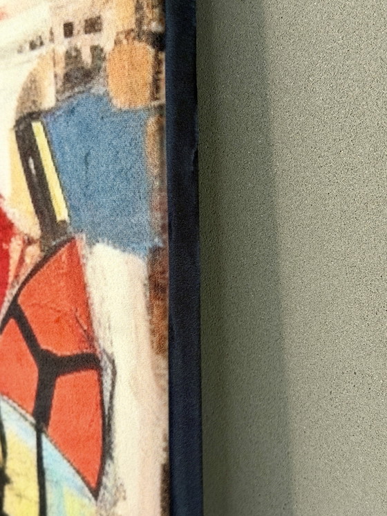 Image 1 of Estampe sur velours (d'après Basquiat) 140 x 90 cm