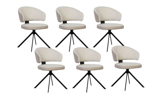 Collection DMO - Ensemble de 6 chaises de salle à manger haut de gamme