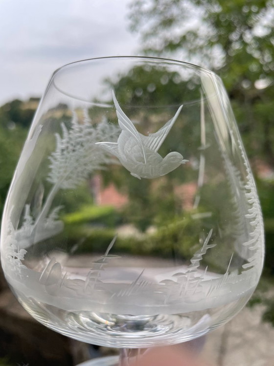 Lot de 6 verres à cognac de collection, en cristal vintage. – WMF, Verres et carafes, Glass (photo 4 of 7)